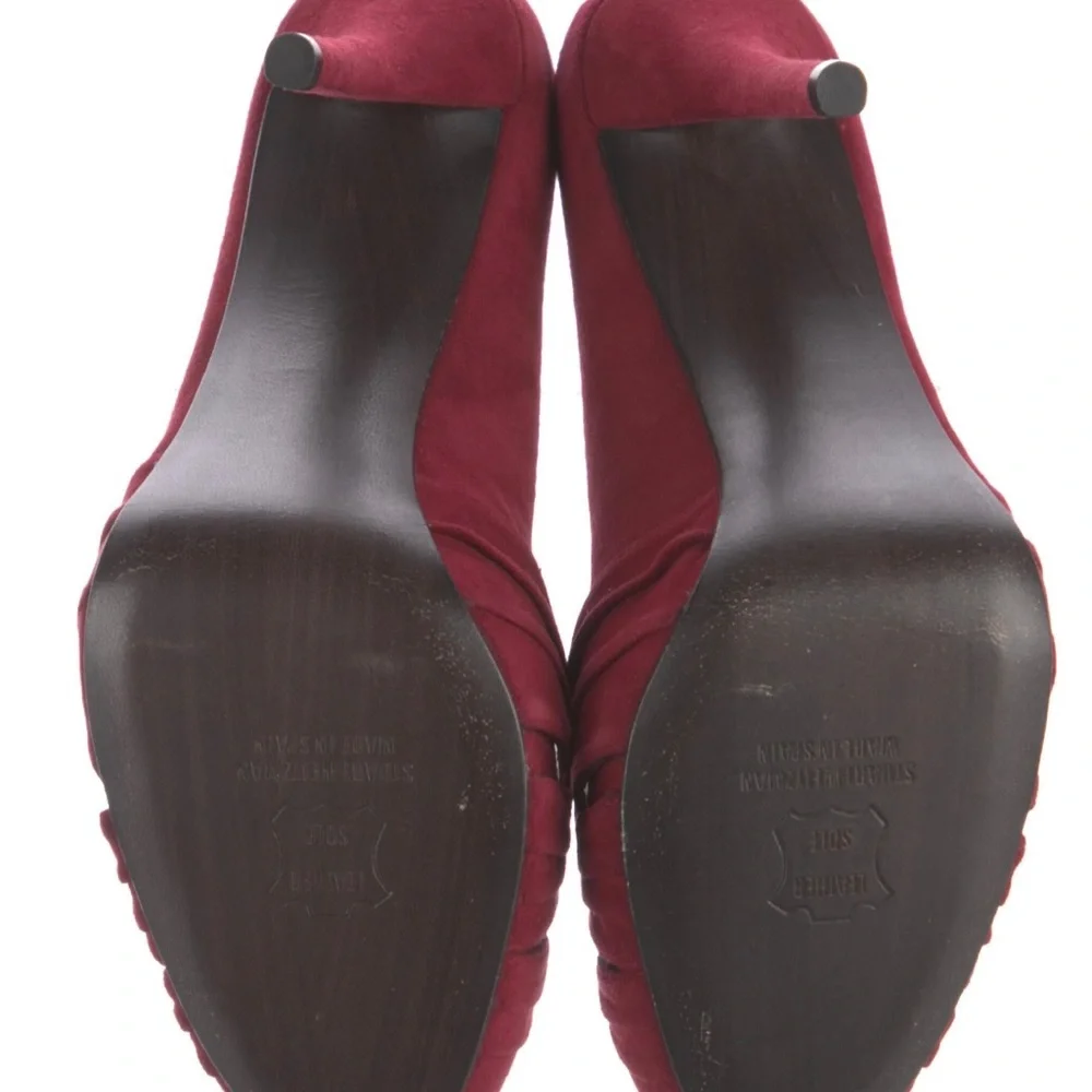 Stuart Weitzman Burgundy slingback Suede Shoes - Picture 5 of 5